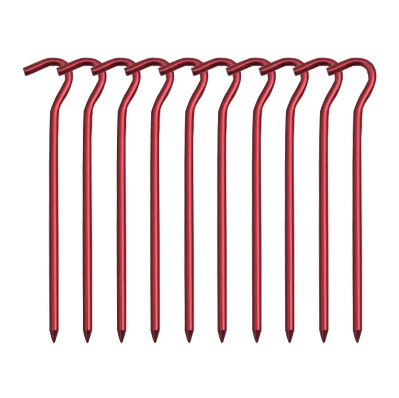 1PC 18cm Aluminum Alloy Tent Nail with Hook Outdoor Camping Stakes Ground Tent Pegs for Hammock Awning Canopy Hiking Accessories