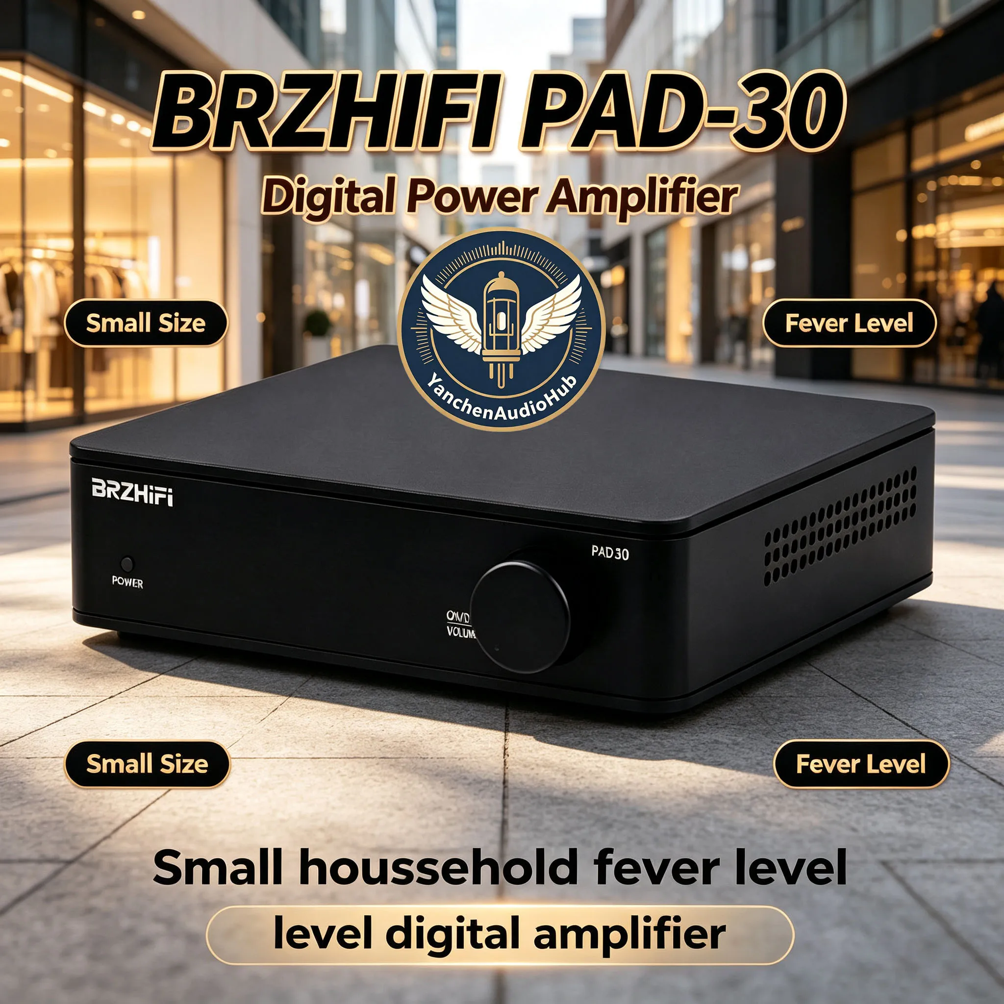 CHN 2027 BRZHIFI --PAD30-- small household fever level digital power amplifier dual-core power amplifier