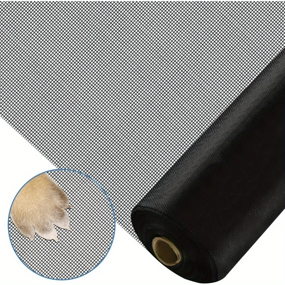 Fiber Window Screen Roll, DIY Pet Protective Mesh, Suitable for Outdoor Kitchens, Swimming Pools, Villas, Porches