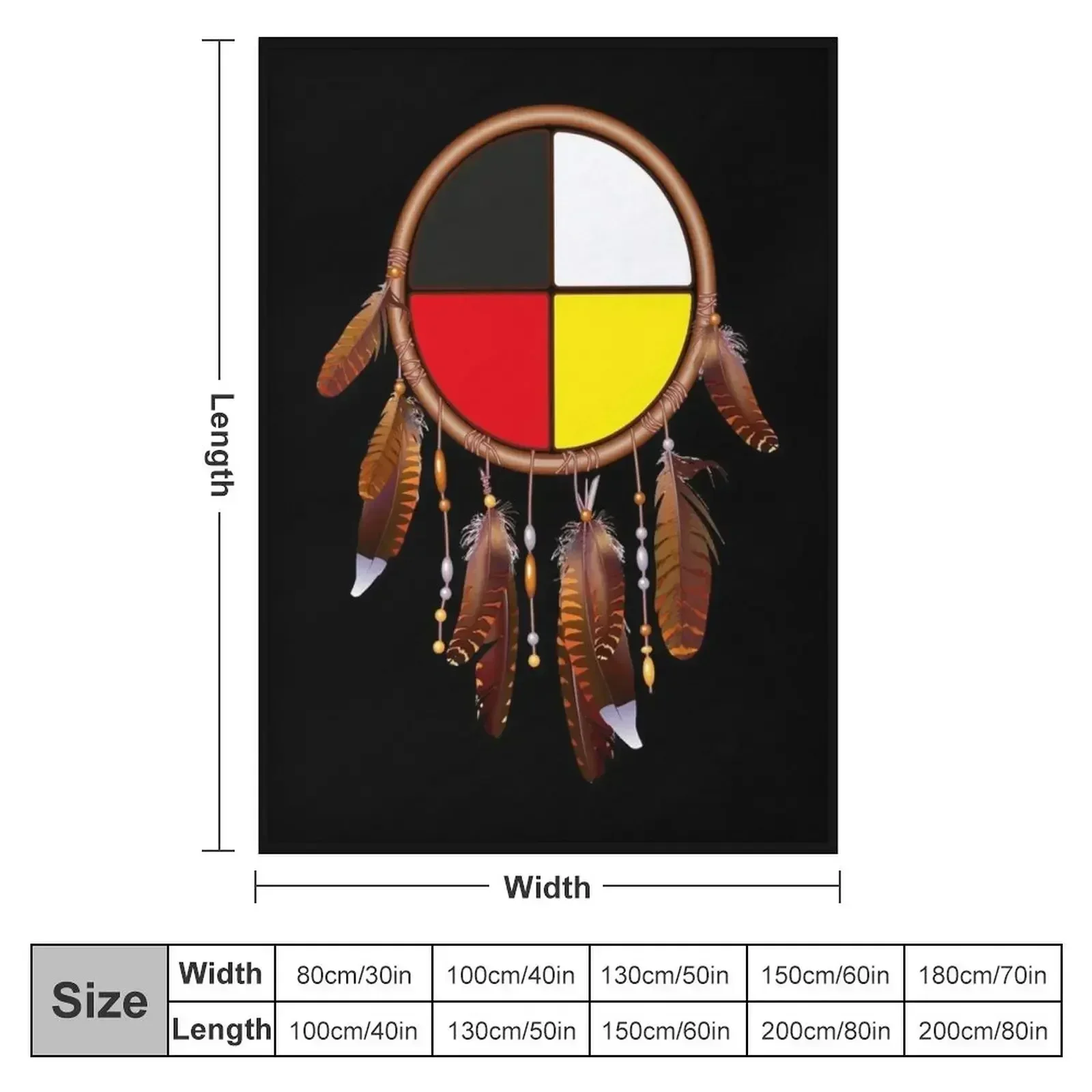 Native American-medicine wheel-dreamcatcher Throw Blanket christmas gifts decorative Single Blankets