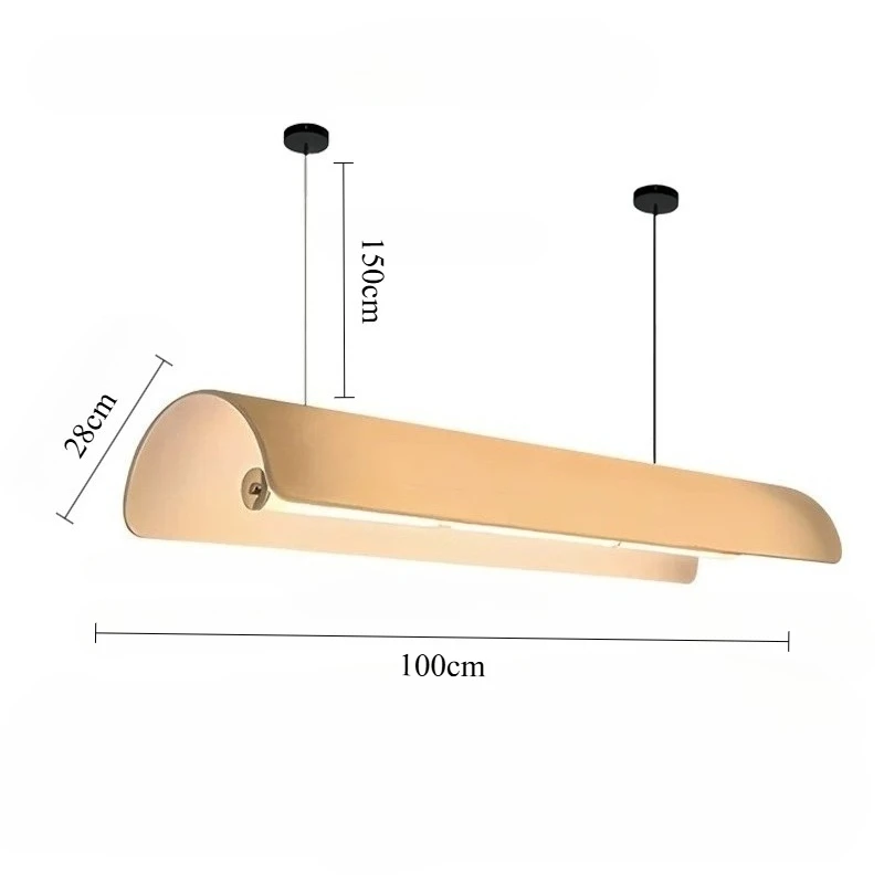 Noordse Wabi Sabi Stoffen Hanglamp LED Eettafel Lineaire Hanglamp Voor Woonkamer Bar Restaurant Moderne Lange Hanglamp