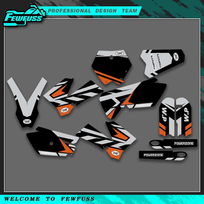 

Fewfuss For KTM SX85 SX 85 2003-2007 2008 2009 2010 2011 2012 Motorcycle Graphics Decals Stickers Kits Background Custom Number