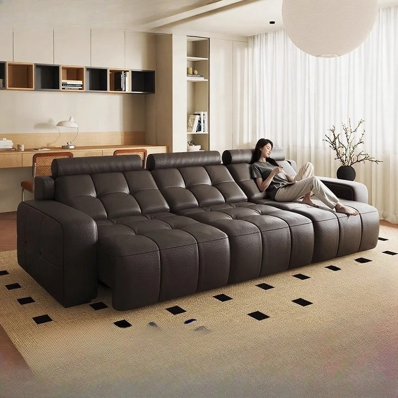 

Headrest Armrest Electric Sofa 2 Seats Luxury Brown Lounges Recliner Chair Lazy Italian Designer Woonkamerbanken Furniture