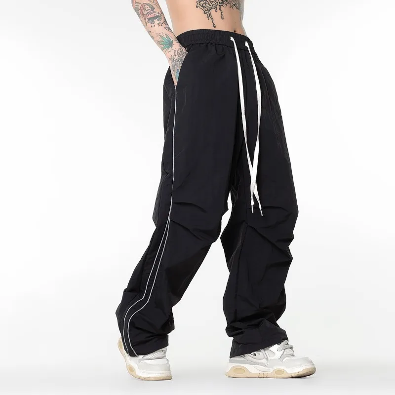OR FL Women's Autumn American-style Casual Pants Three Dimensional Simplicity Sports Pants Baggy Look Slimmer Floor-length Pants