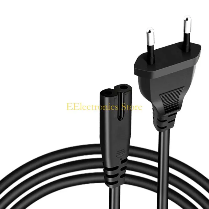 B03C 2 Pin Prong Cable European Standard LED Light Supply PVC Cord For Game Consoles