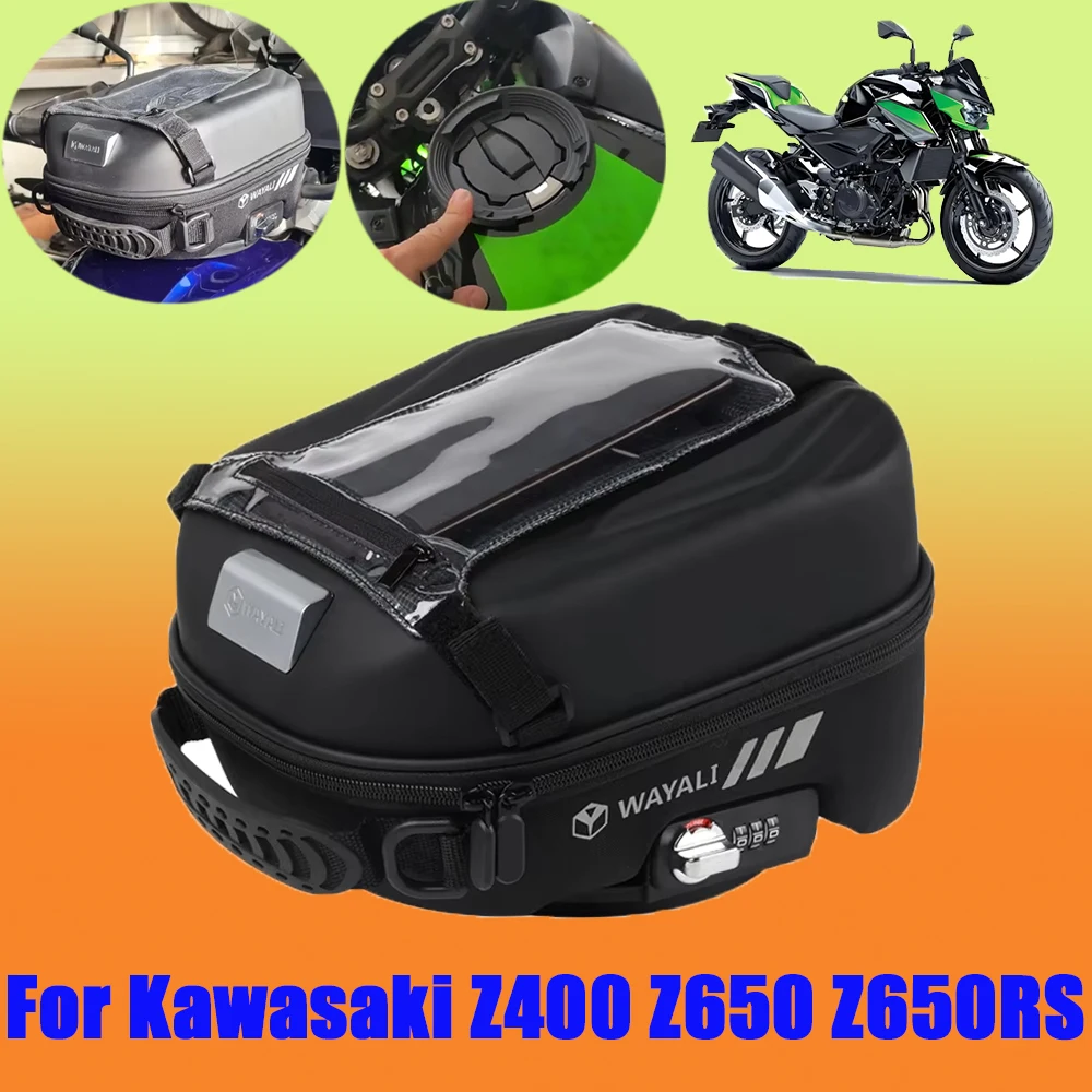 

Motorcycle Tank Bag Luggage Storage Bags Backpack Tanklock For Kawasaki Z400 Z650 Z650RS ER400 ER650 Z 650 RS Z 650RS Z 400