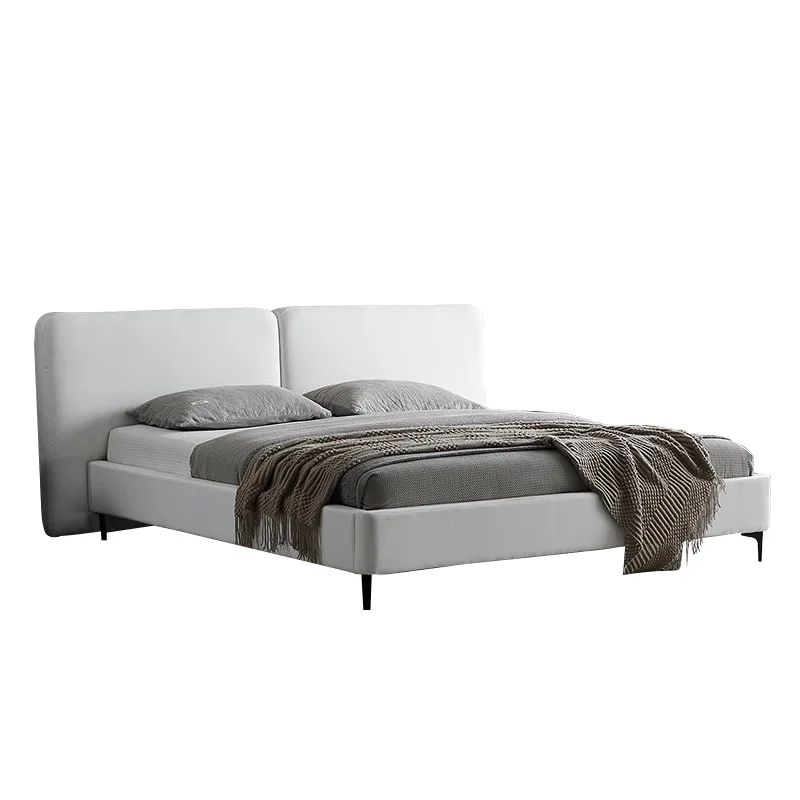 

ml-Italian Minimalist Master Bed Modern Simple Bedroom 1.8m Double Soft Bag Fabric Leather Light Luxury Big Wedding Bed%