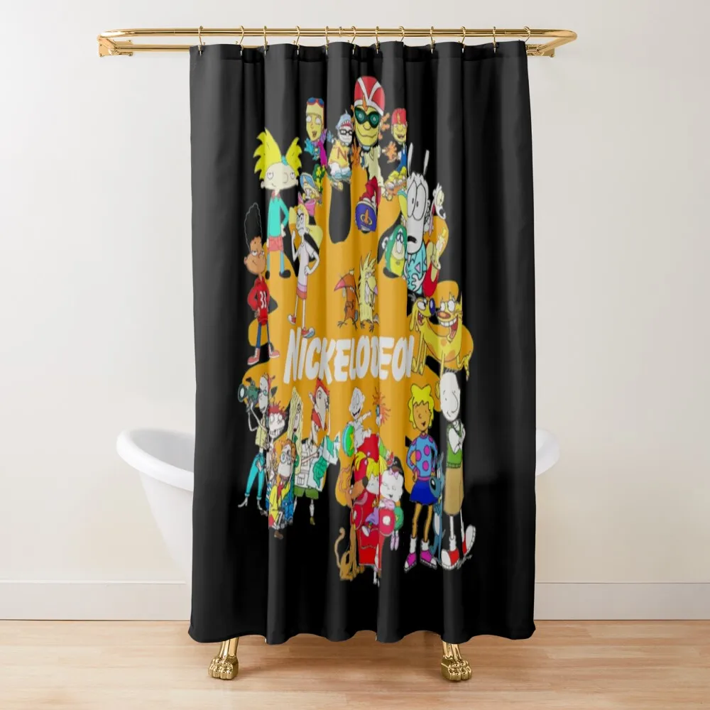 

Nickelodeon 90’s Nick Shower Curtain Bathroom Fabric Waterproof Bath And Anti-Mold For Bathroom Shower Waterproof Shower Curtain