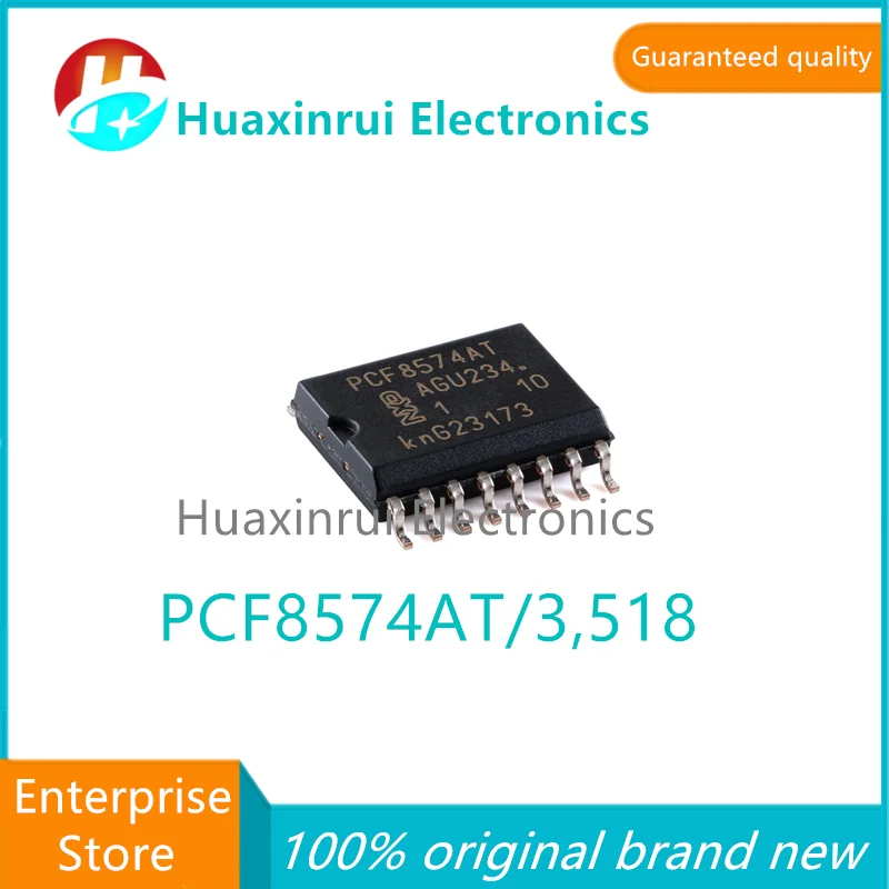 PCF8574AT/3,518 SOIC-16 100% original brand new silk screen PCF8574AT with interrupt I2C bus remote 8-bit I/O expander chip