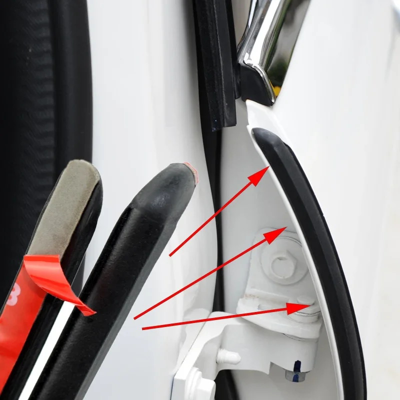 2PCS 80CM Car Door Rubber Seal Strip Weatherstrip For B Pillar Protection Auto Sealant