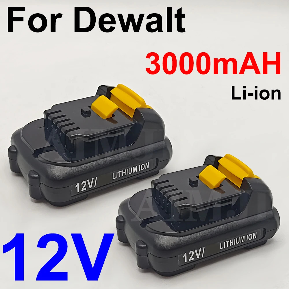 10.8V/12V Replacement for Dewalt DCB120 Lithium-ion Batteries 12V 3.0Ah Battery DCB123 DCB125 DCD710 Power Tools Battery