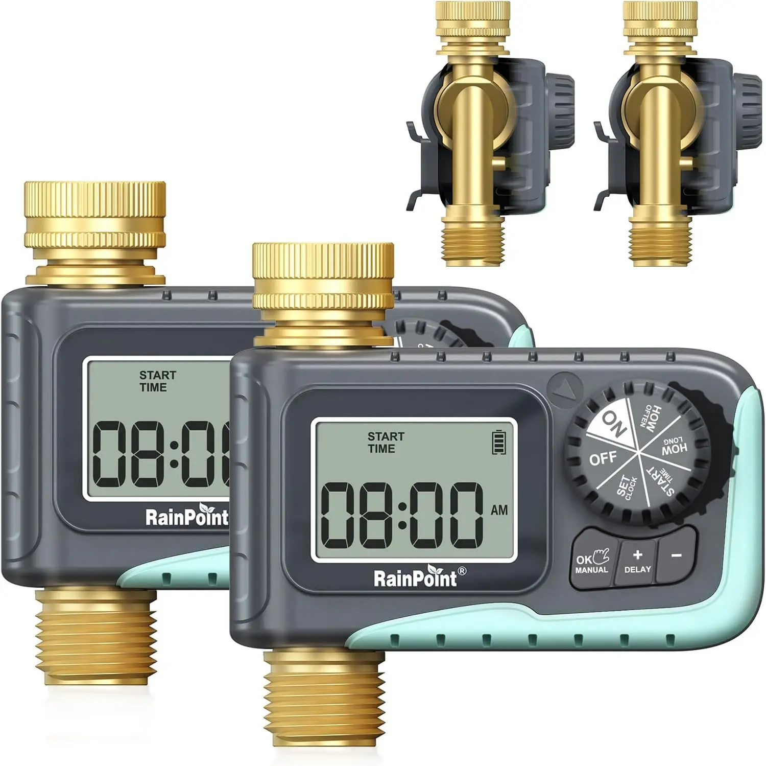Sprinkler Timer, 100% Metal Pipe Water Timer for Garden Hose, Programmable Hose Controller for Watering, Sprinkler Controller wi