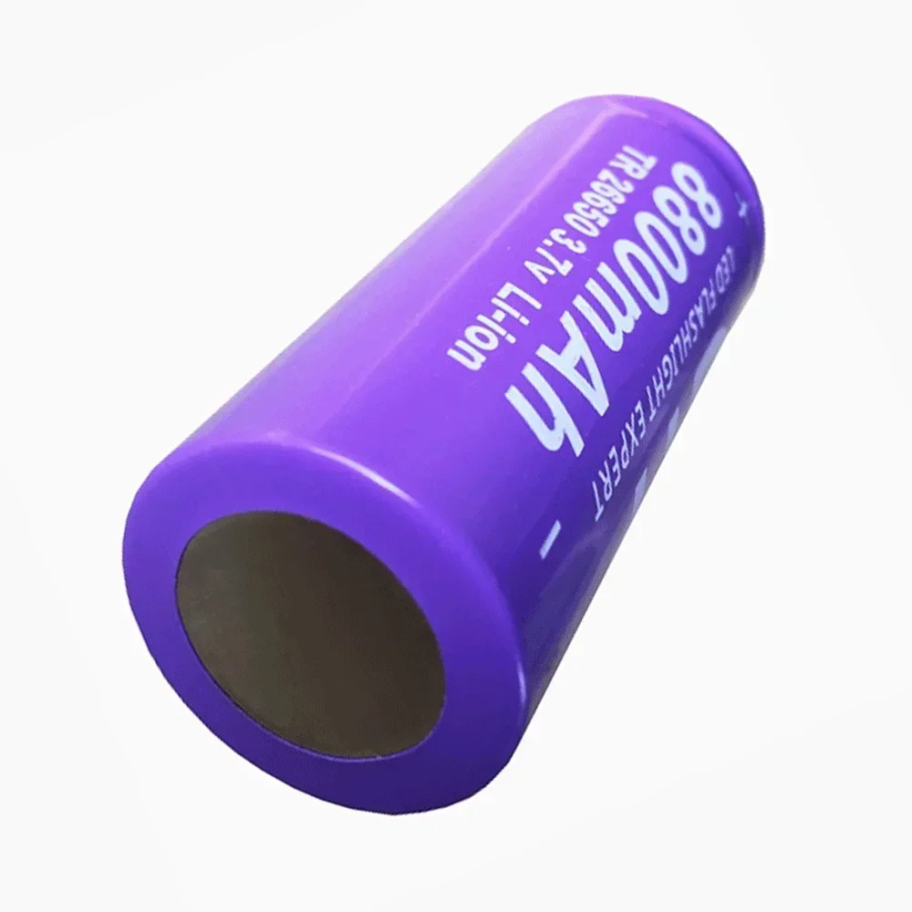 8800mAh 100% rechargeable 26650 3.7V lithium ion battery for LED flashlight, high quality.