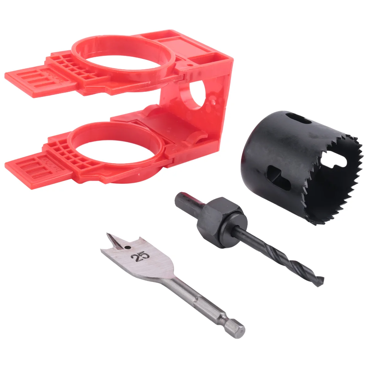 

A53I Door Lock Installation Kit,Door Hole Drilling Kit for Deadbolts and Locksets with Guide Template, Door Lock Hole Saw