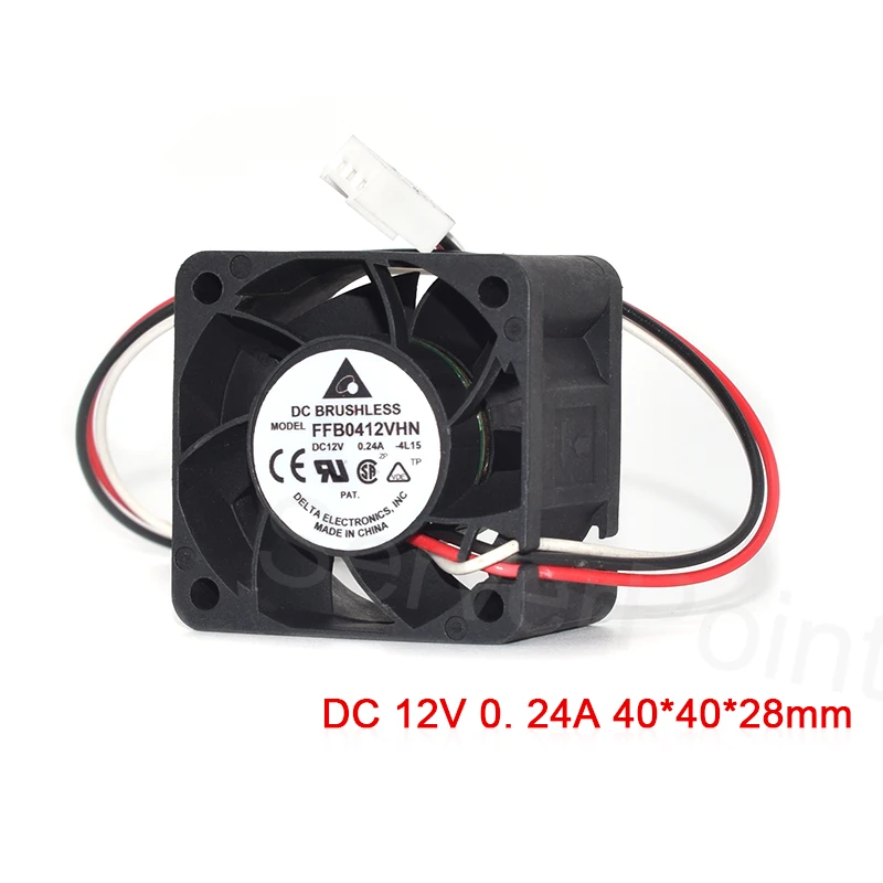 FFB0412VHN 40*40*28MM 0.24A 4028 12V Three Lines Square Fan For Delta Electronics DC Brushless Cooling New