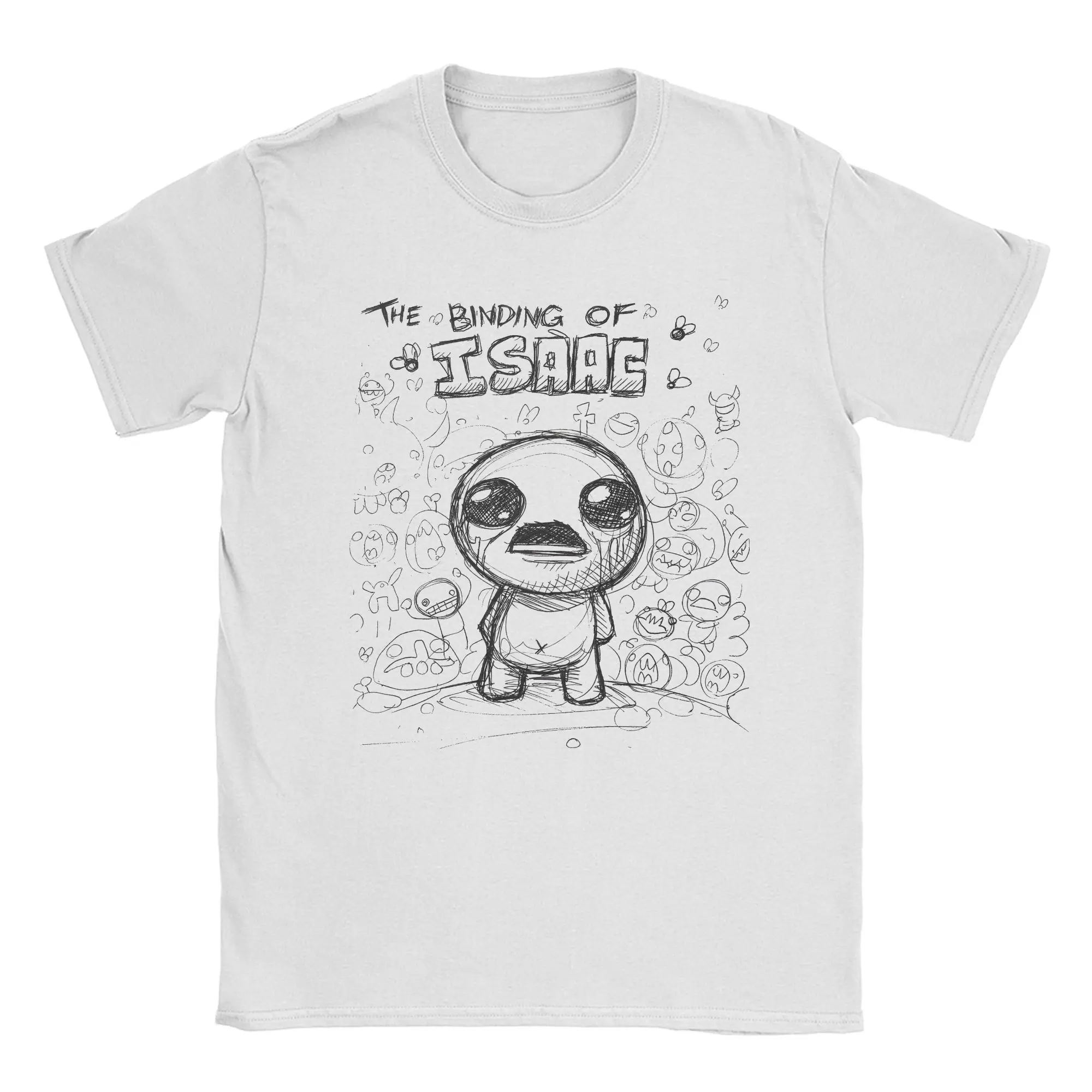 Génial la reliure d'Isaac jeu vidéo T-Shirt hommes col rond pur coton t-shirts dessin animé 90s à manches courtes t-shirts grande taille hauts