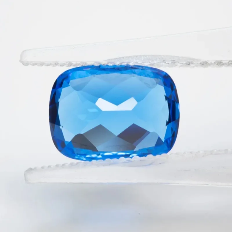 Top Lab Grown Cobalt Spinel Rectangular Cushion Shape Cut VVS1 Charms DIY Jewelry Making Material Selectable AGL Certificate