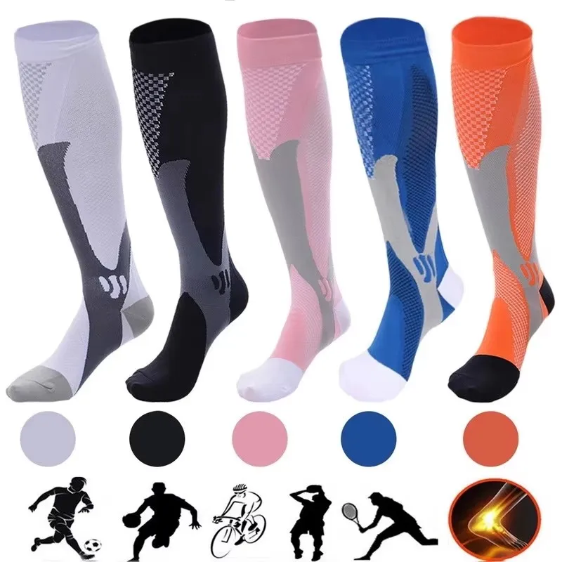 

Compression Socks Men Travelers Socks Football Soccer Thigh Long Tube Unisex Outdoor Sports Nurses Stockings For Women