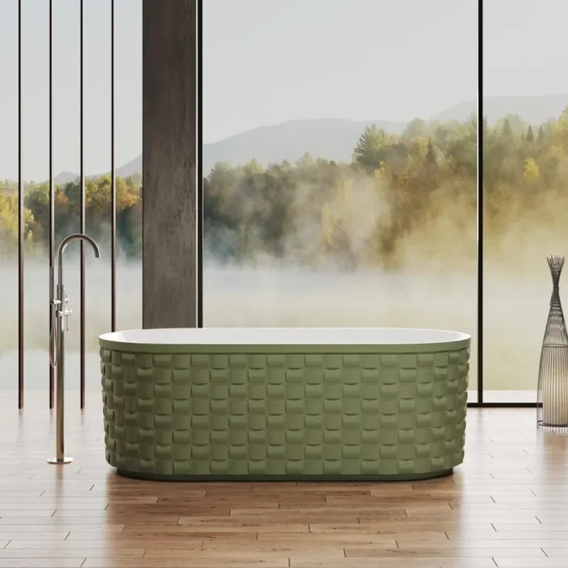 for Brick Pattern New Acrylic Bathtub Color Modeling Export Domestic Sales Hotel Engineering High End Bathroom