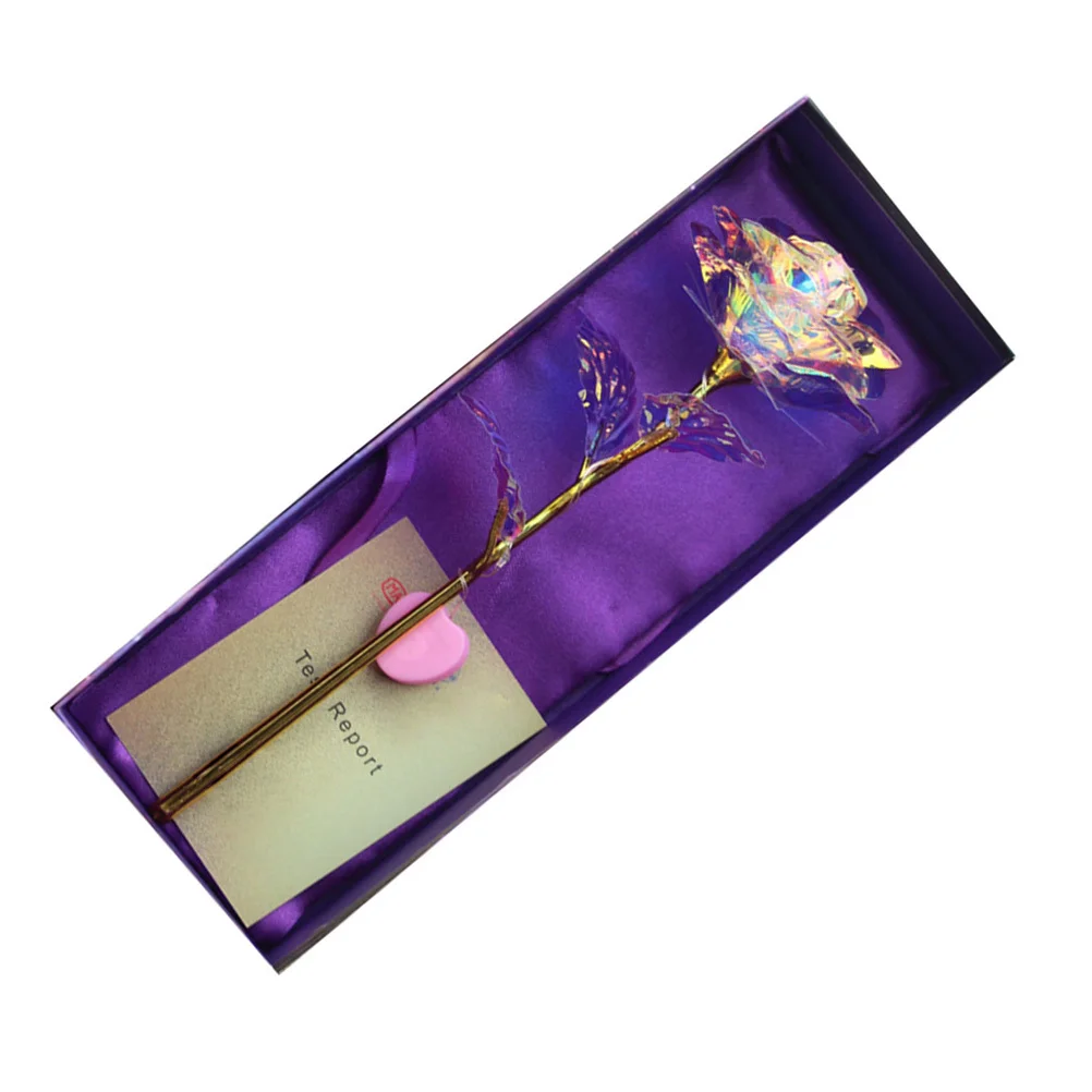 Caixa de presente rosa dourada, flor com estojo de armazenamento elegante, decoração romântica para casa, ideal para amantes, amigos, feriado, presente de aniversário