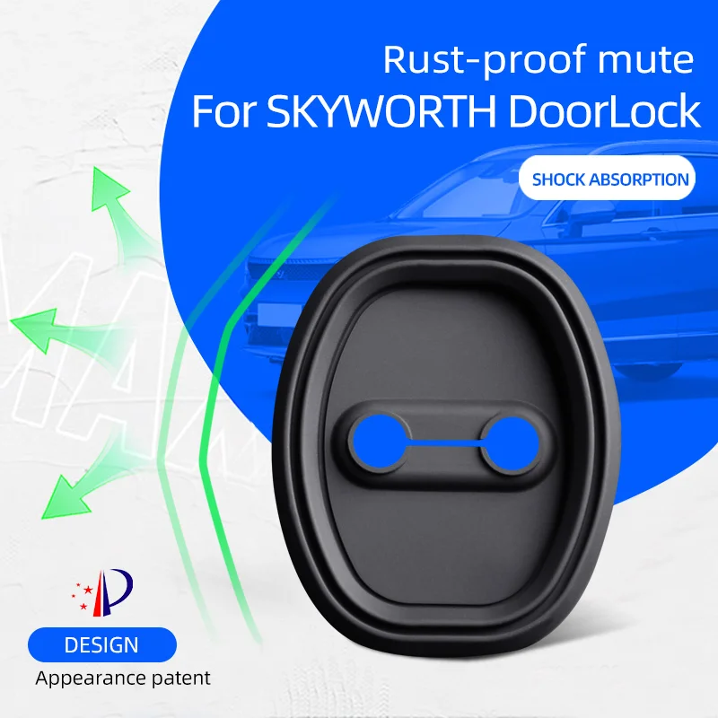 Silica Gel Door lock Case Car Door Lock Cover Door Check Arm Protector Cover For SKYWORTH EV6 HT‑i S710 SKYHOME