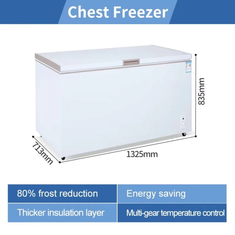 Geladeira e freezer doméstico 400 litros grande freezer profundo