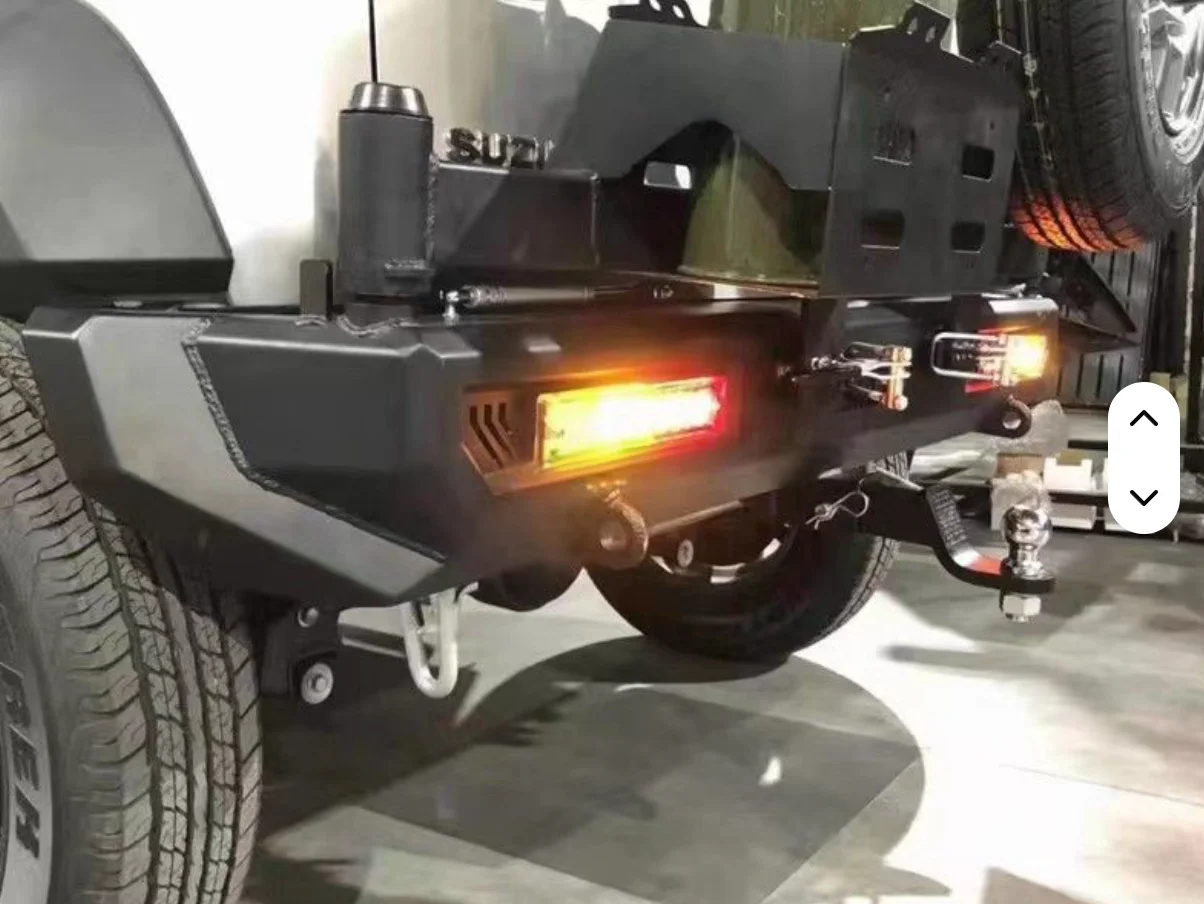 For Suzuki Jimney Off-Road Vehicles High Quality JB64 JB74 Steel Rear Bumper With Tow Hook Cut-Outs Hot Sale Auto Parts