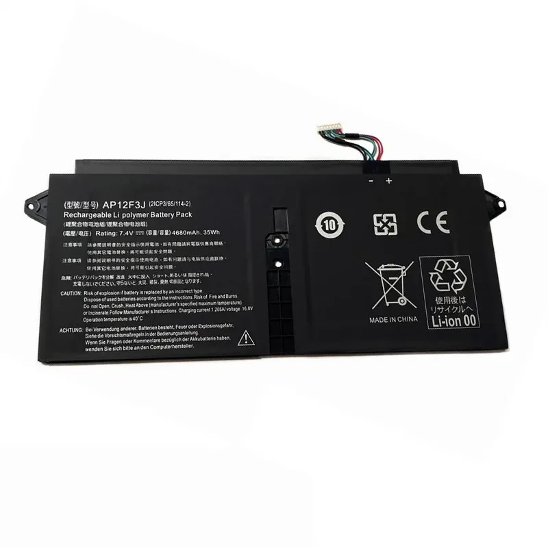 New For AP12F3J 7.4V 35WH Notebook Polymer Battery For Acer Aspire 13.3