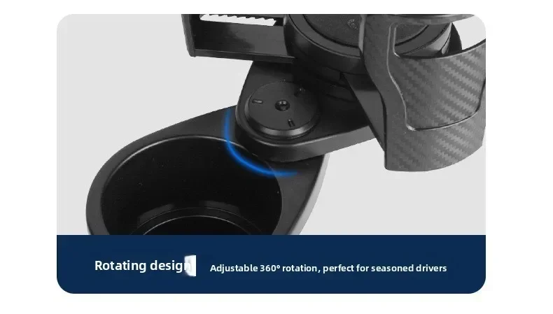 Multifunktionaler Drehbarer Auto-Getränkehalter mit Doppelschichtigem Mittelkonsolen-Regal, 1,2-Punkt Verstellbares Design – Detail 7