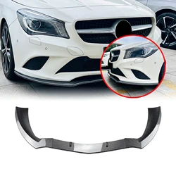 For Mercedes Benz CLA Class C117 2013-2015 Standard Models Front Bumper Spoiler Lip Carbon Fiber Look/Gloss Black Splitter Blade