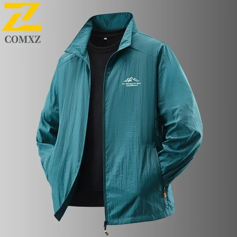 

Summer Waterproof Sun Protection Jacket, Men Ultra-Light Ice Silk Coat, Breathable Skin-Friendly UV Proof Outerwear for Fishing
