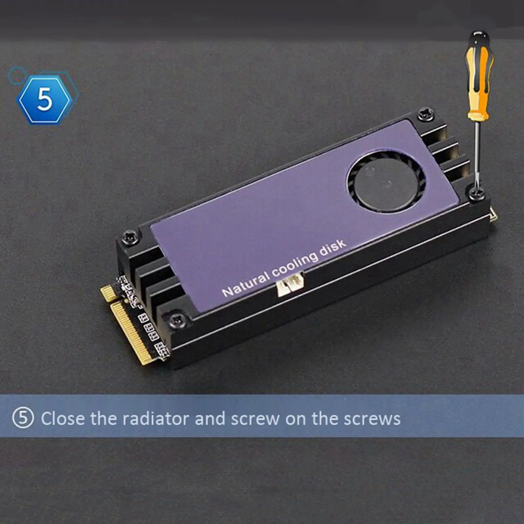 2X M2 SSD Heatsink Cooler Temperature OLED Digital Display M.2 2280 NVME SSD Solid State Hard Disk Radiator Heat Black
