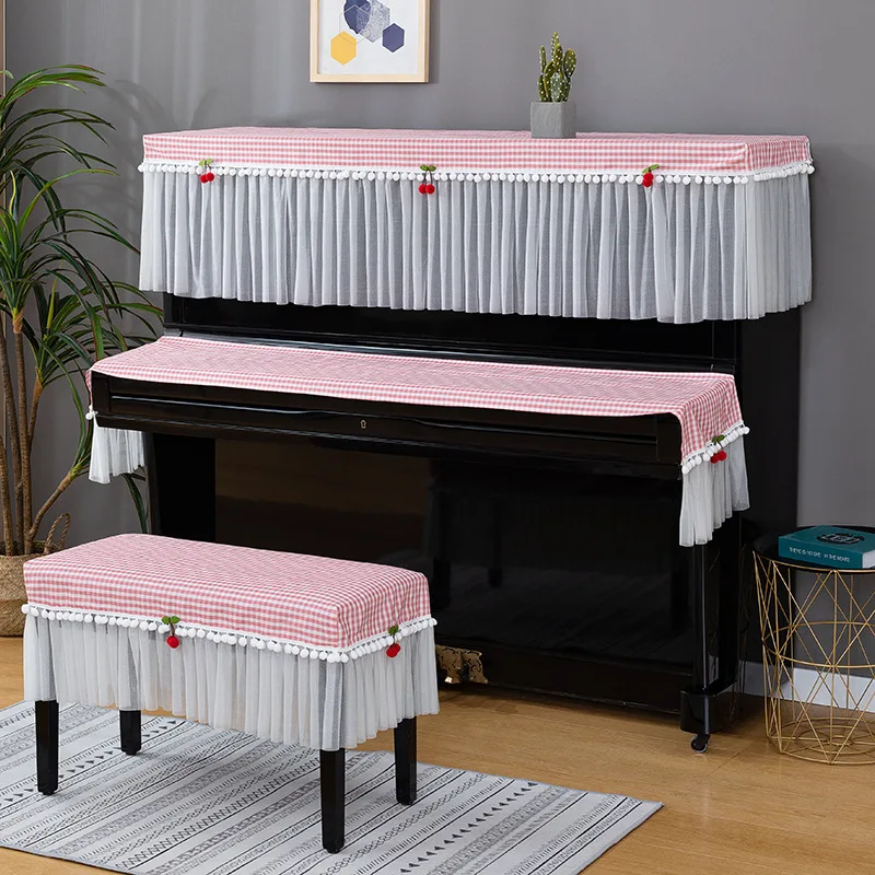 Piano Three-piece Set, Dustproof Full Set, Electric Cover Towel, Half Stool, Hair