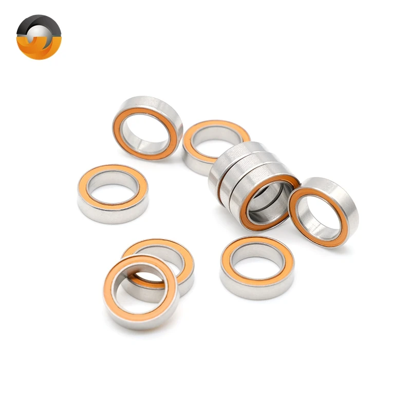 4pcs S6700-2RS 10x15x4mm Stainless Steel Hybrid Si3N4 Ceramic Ball Bearing Fishing Gear Line Wheel 10x15x4mm S6700RS