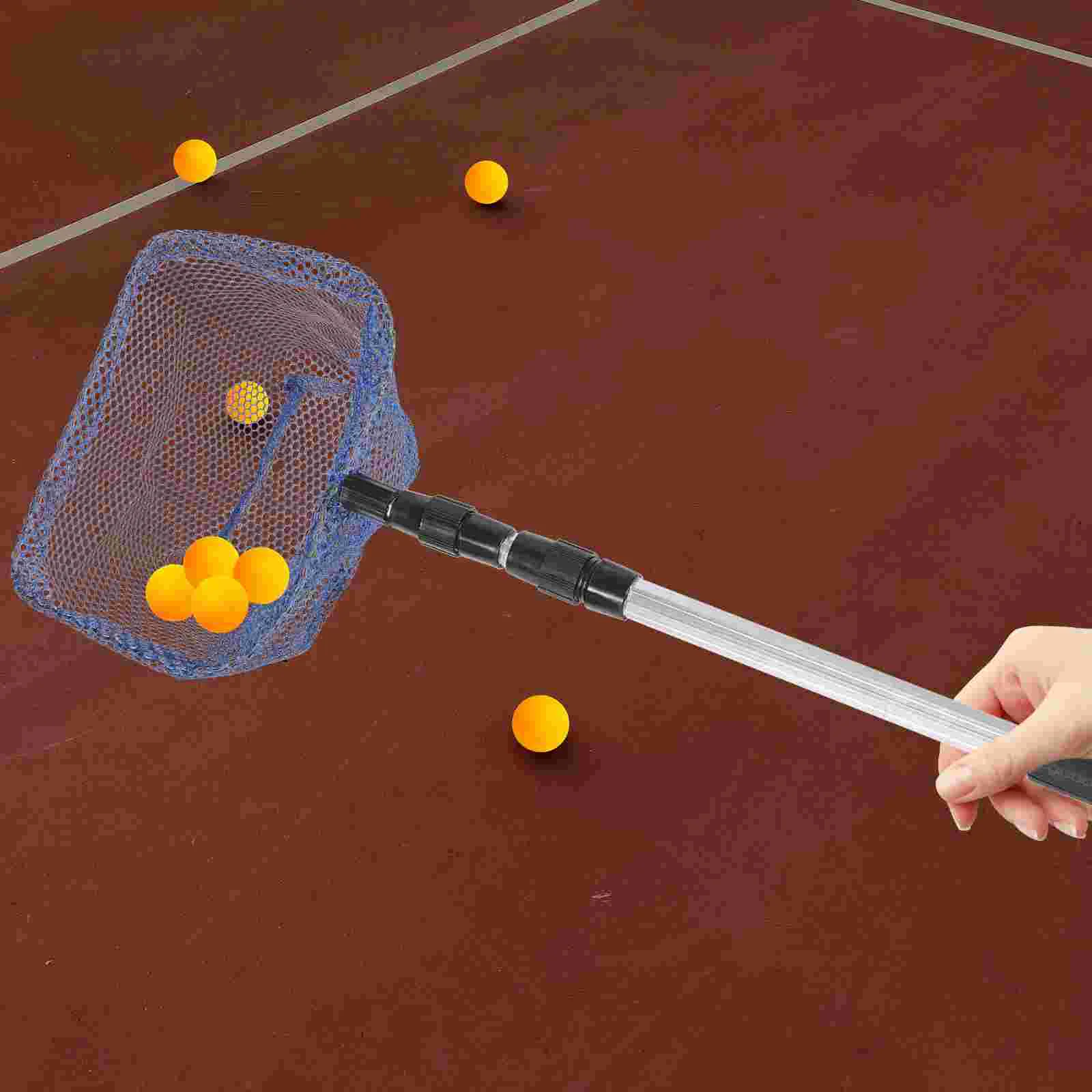 1 Portable Table Tennis Picker Telescopic Handle Collector Metal Container for Lightweight Adjustable