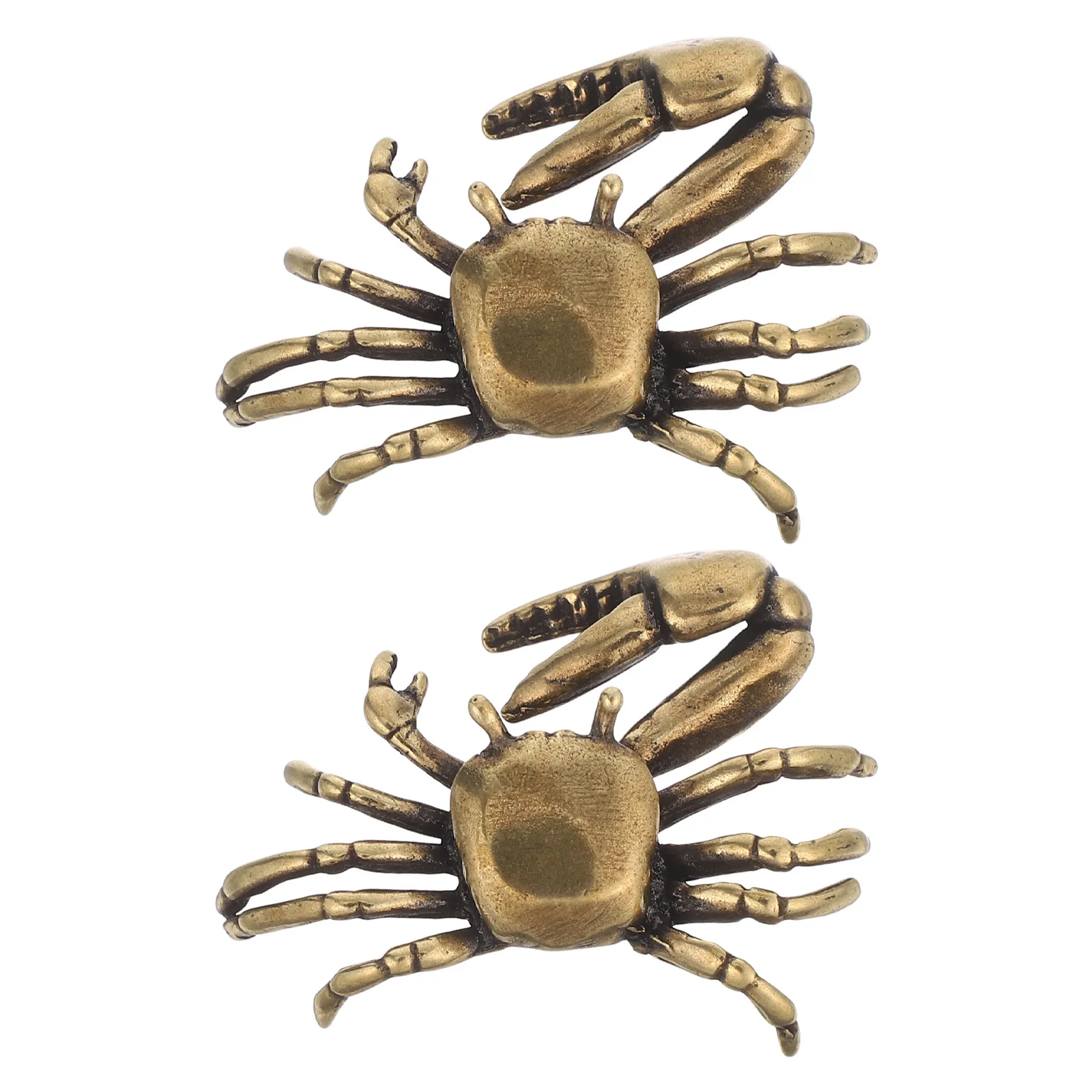 

2Pcs Brass Crab Cabinet Drawer Pulls Creative Nautical Themed Knobs Coastal Decor Handles for Kitchen Wardrobe and Dresser