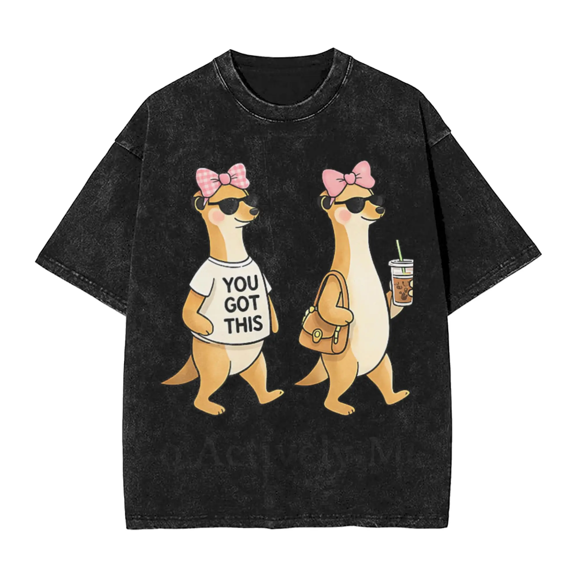 Off to Actively Monitor Teacher Testing Day Raccoon Meme T-Shirt Summer Casual Hip Hop Tee Shirt Short Sleeve Pattern Tops