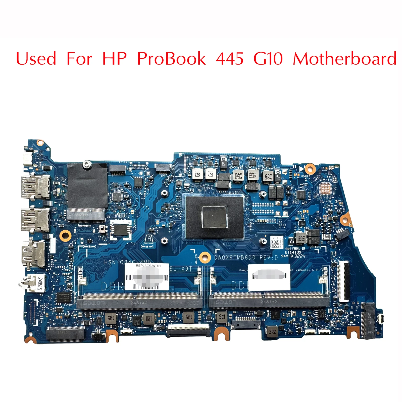 N38980-601 Used For HP ProBook 445 G10 Motherboard DA0X9TMB8D0 DA0X9TMB8D1 With Ryzen5 7530U R7 Pro 7730U DDR4 100% Tested
