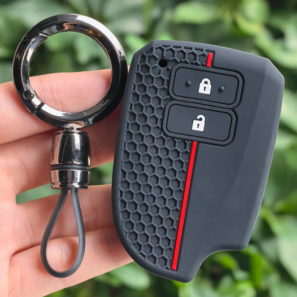 Silicone Key Case Shell Holder for Toyota Prado Yaris Vios Previa Yarisl X Hiace Camry Verso Car Key Keychain Auto Accessories