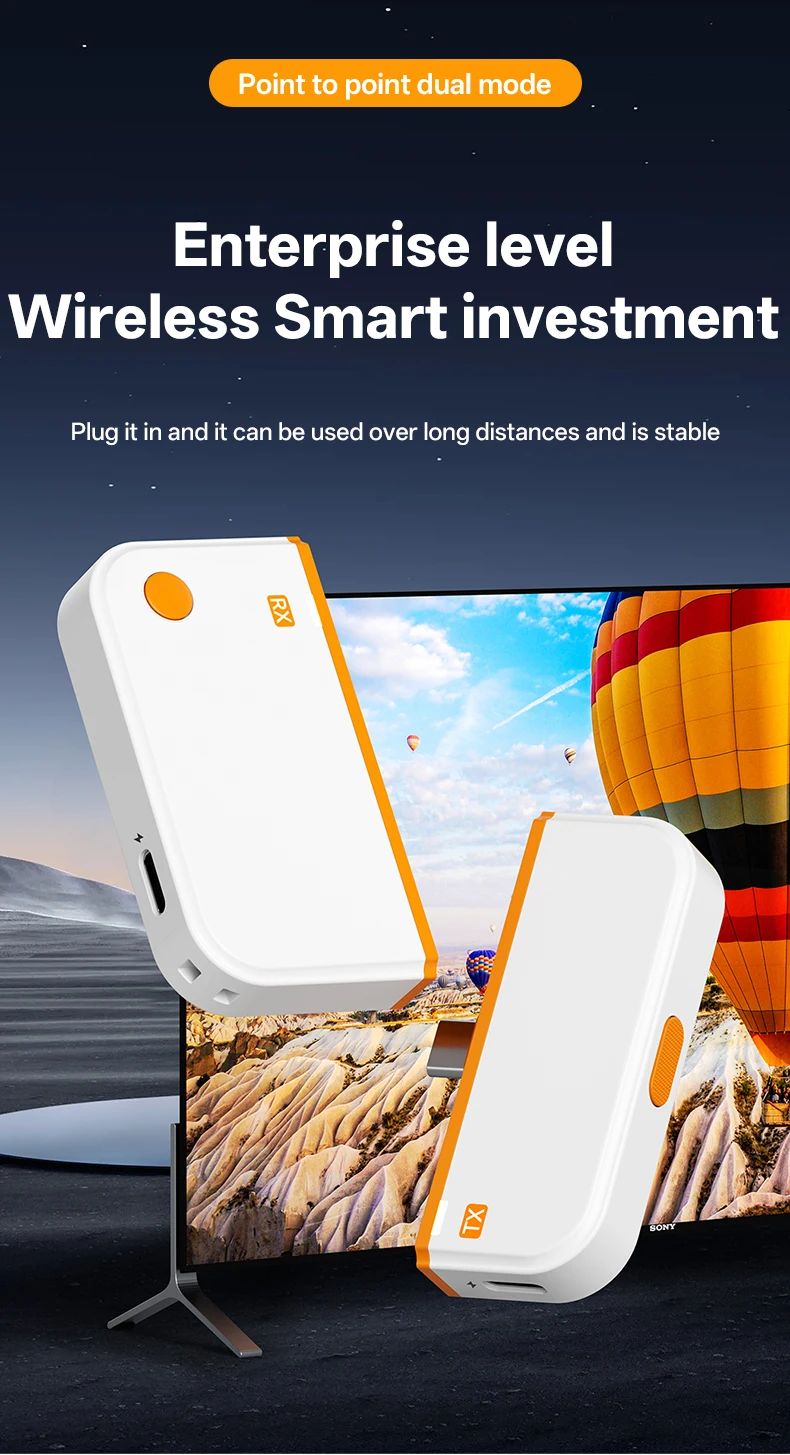 

Wireless Screen Mirroring Device Type-C HDMI High Definition Computer TV Projector Display Point-to-Point Connection
