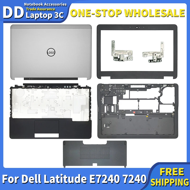 

NEW Laptop Case For Dell 7240 E7240 LCD Back Cover/Front Bezel/Hinges/Palmrest/Bottom Case Door Cover Rear Lid Top 0WRMNK WRMNK