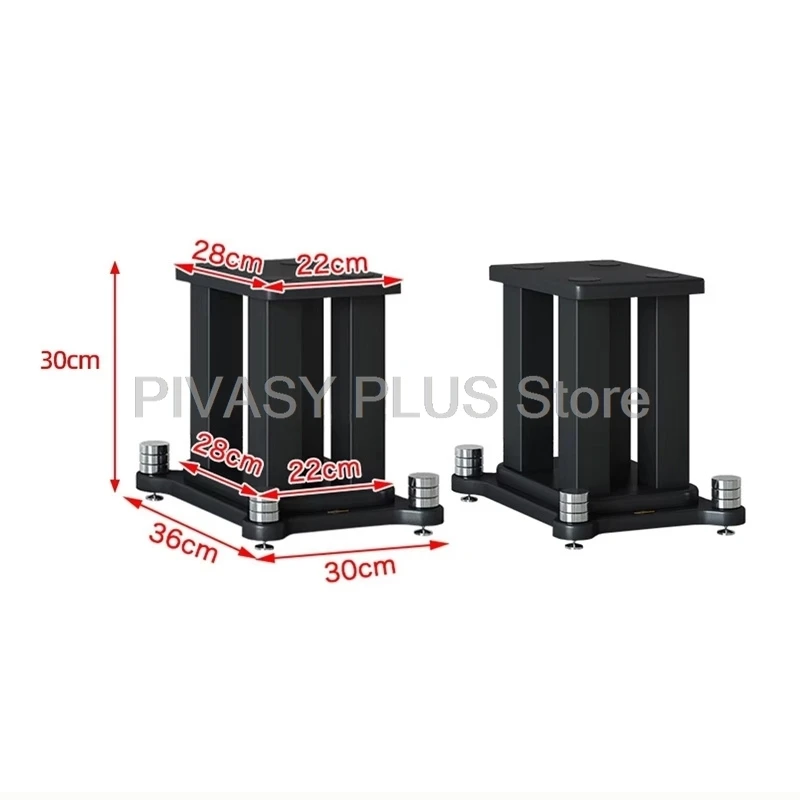 2 stuks 20-80 cm luidsprekerstandaard 5x5 cm stalen frame audiostandaard ronde basis luidsprekerplank voor DJ boekenplank satellietgeluidssysteem