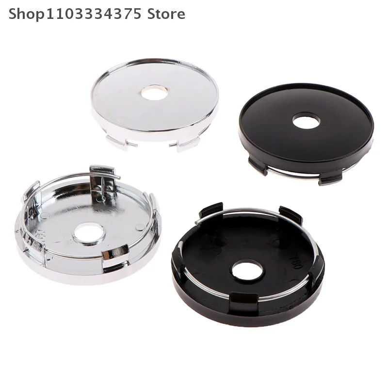 Stilvolle 4 Teile/los Schwarz Kunststoff Auto Radmitte Radkappen Abdeckungen Set Fit 60mm 65mm Logo für Auto Felge nabe Kappen Auto Styling
