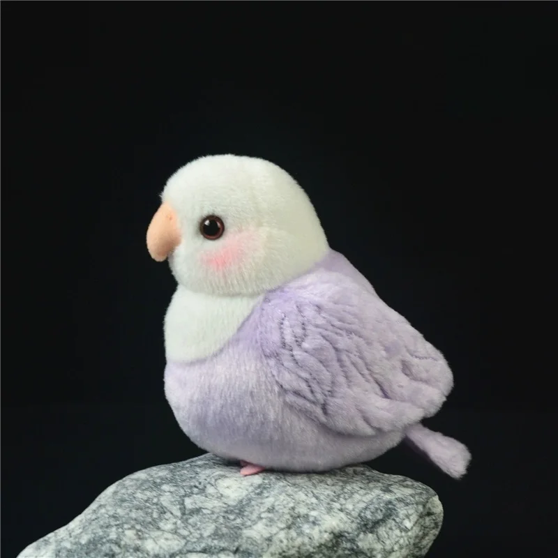 

Lifelike Purple Smoked Peony Parrot Small Bird Emulational Pet Animal Soft Stuffed Doll Plush Toy Birthday Christmas Gift 1pc