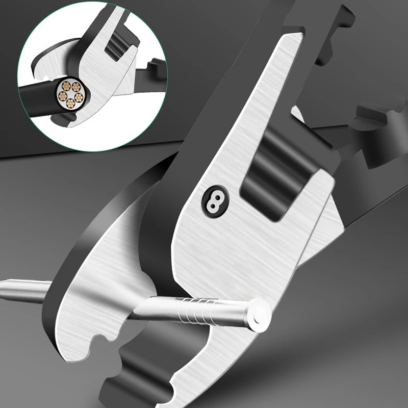 6/8/10" Kabelschneider in Industriequalität, Drahtschere, Abisolierzange, Crimp-Anschluss, Elektriker-Multifunktionshandwerkzeuge