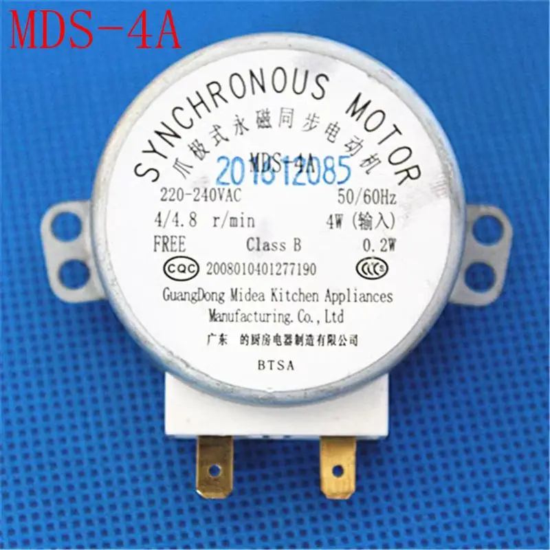 

1Pcs Turntable Motor Synchronous Motors MDS-4A 220V 4W for Midea Microwave Oven Replacement Repair Parts