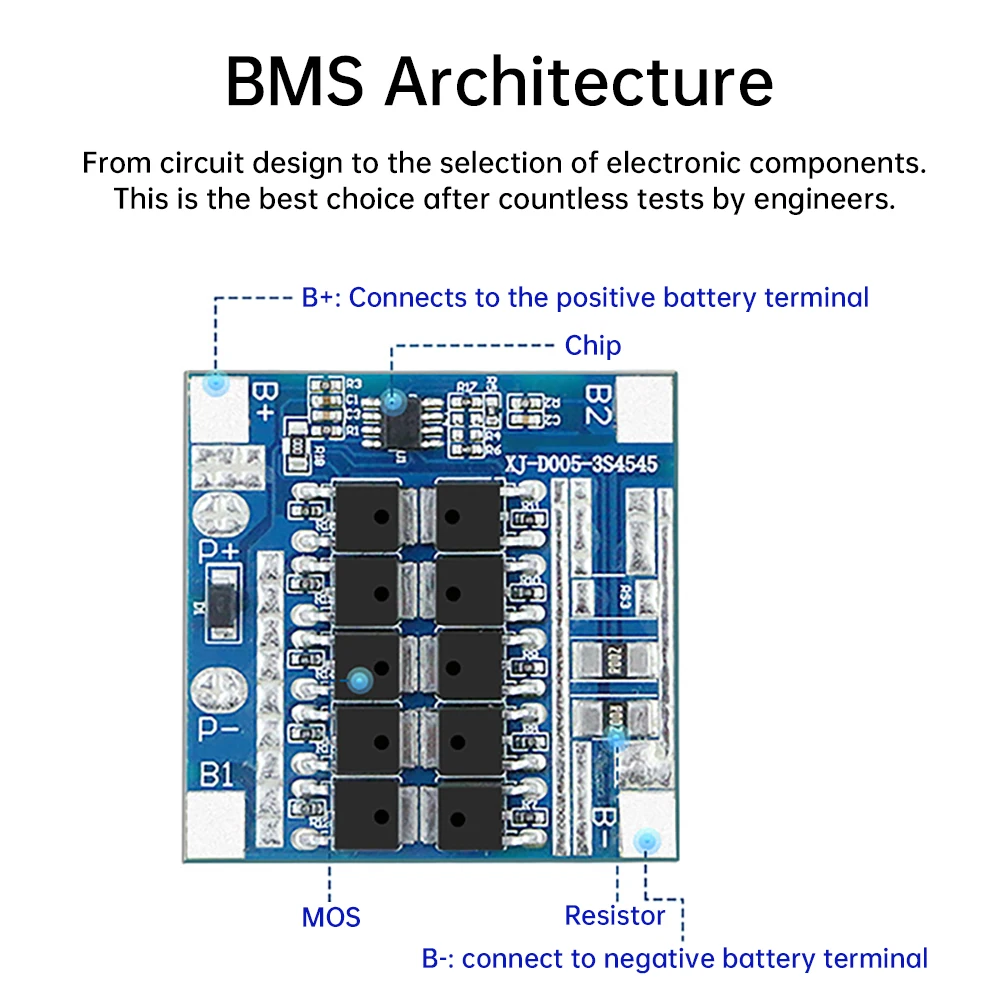 

3S 12V 25A 10MOS Lithium Battery Protection Board Anti Overcharge And Overcurrent BMS Electric Tool Lithium Battery Protection