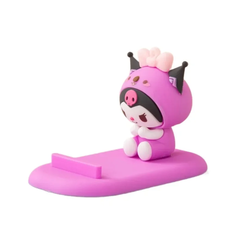 Miniso Sanrio Kuromi My Melody Mobile Phone Bracket Cute Doll Desktop Decorative Ornaments Lazy Artifact