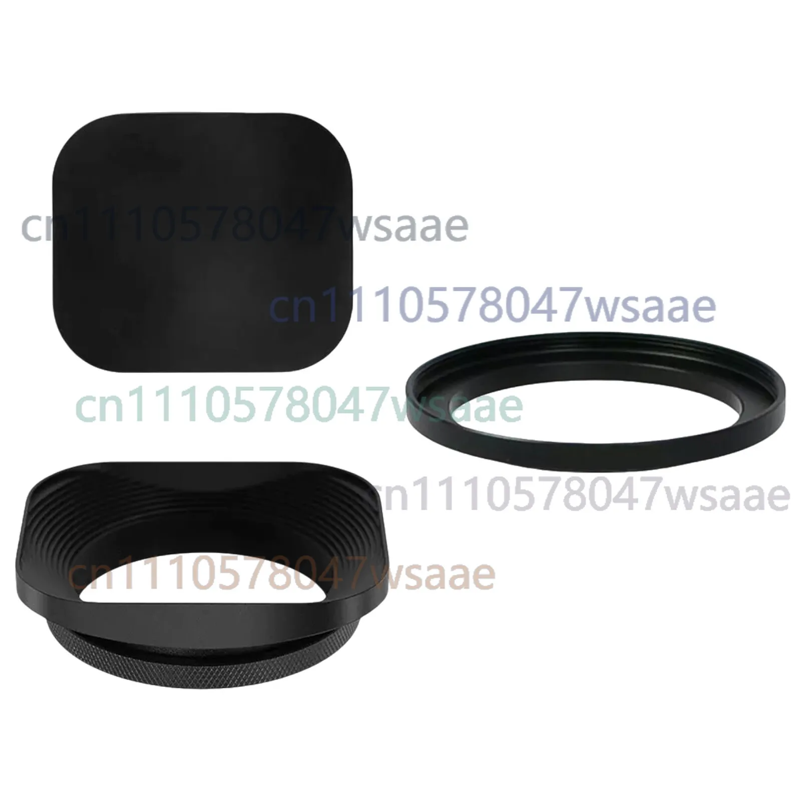 37mm-52mm Universal Square Metal Lens Hood For Fujifilm forLeica Cameras Retro Anti-Glare Light Blocking LensShadeAccessory