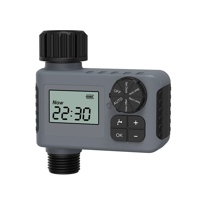 

Single-Outlet Hose Watering Timer Electronic Garden Watering Irrigation Controller System With LCD Screen AA size battery